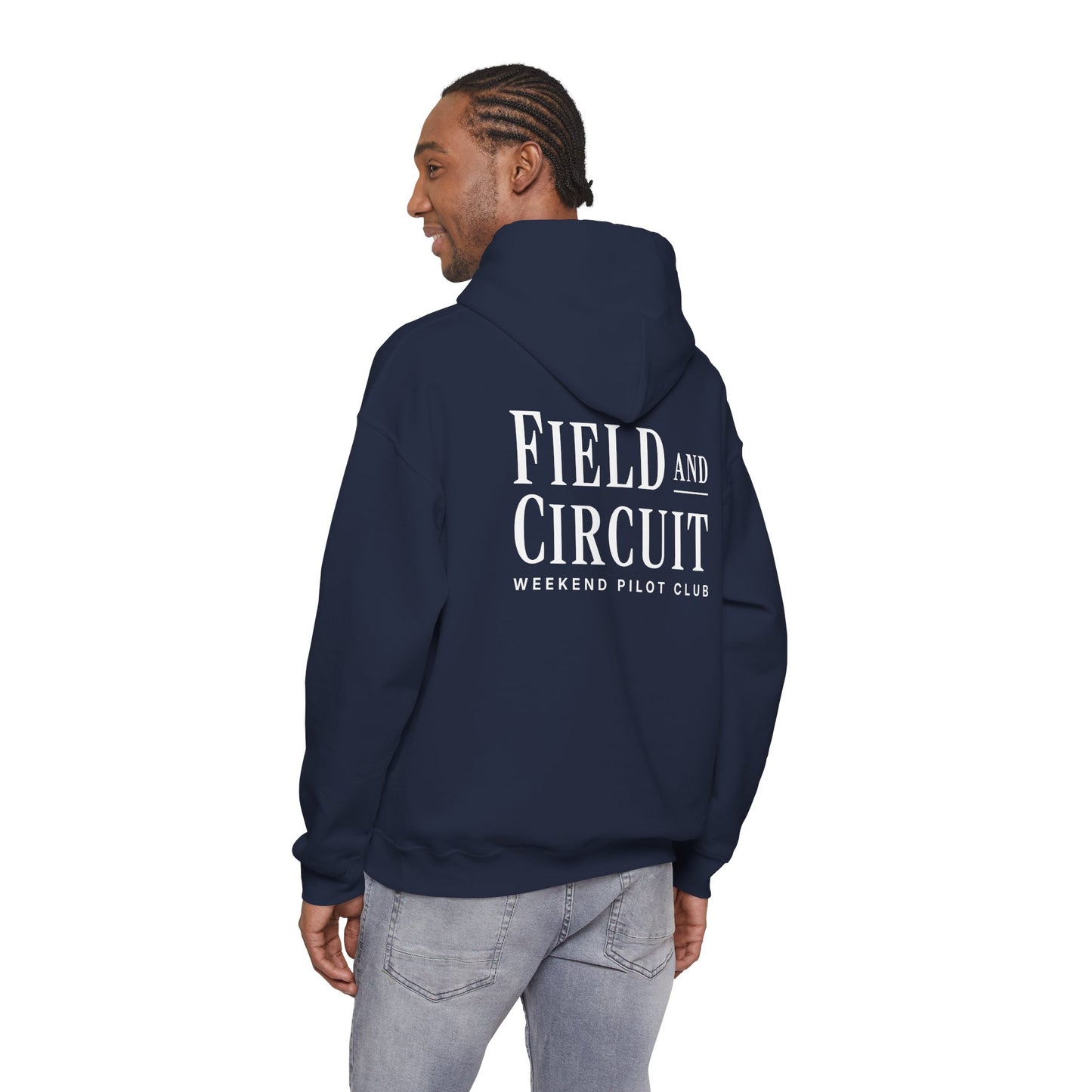 Field and Circuit Logo Hoody Blue