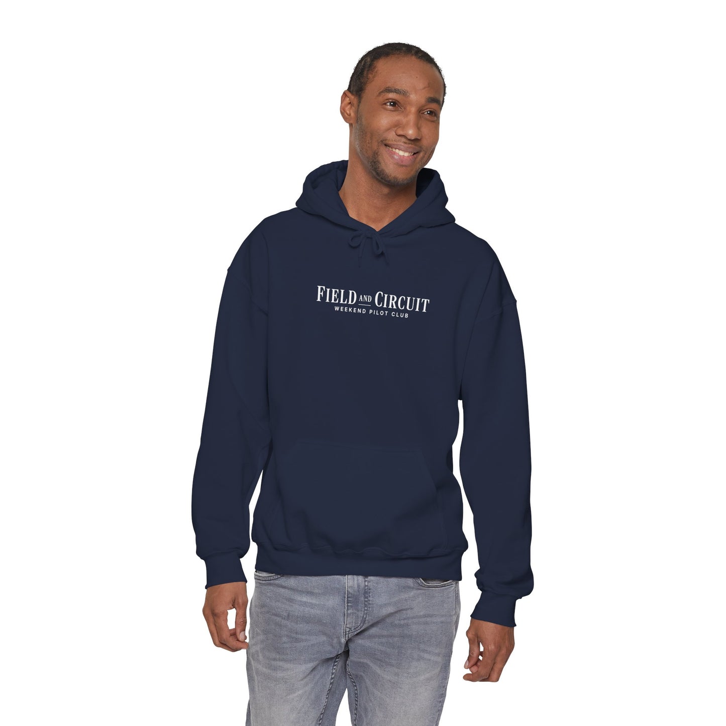 Field and Circuit Logo Hoody Blue